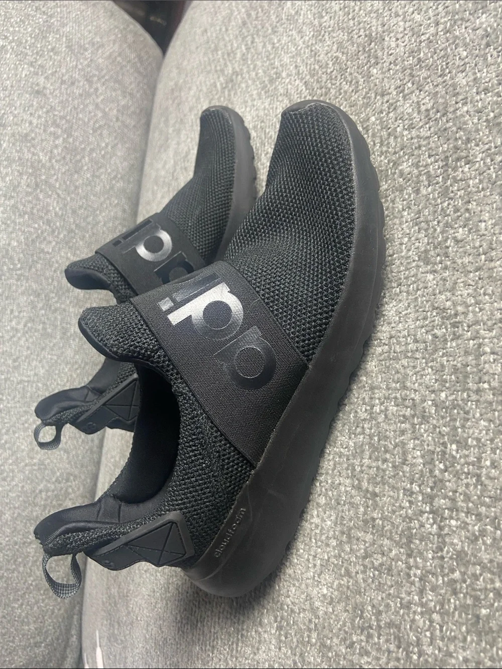 adidas womens size 6 All-Black Slip-On Athletic Sneakers